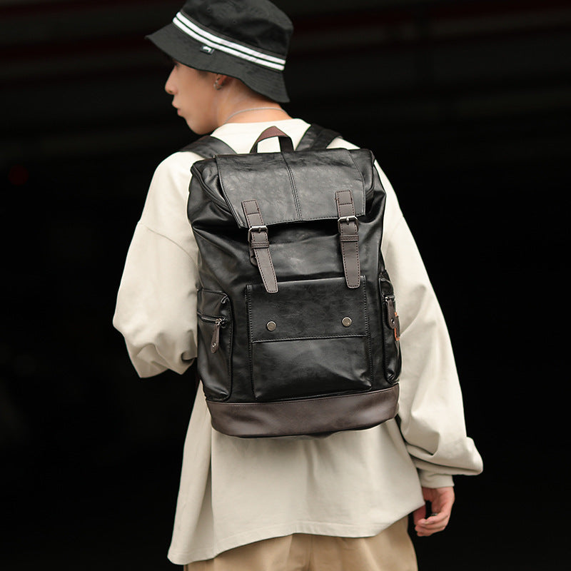 Mochila masculina de couro de alta qualidade - Koopor