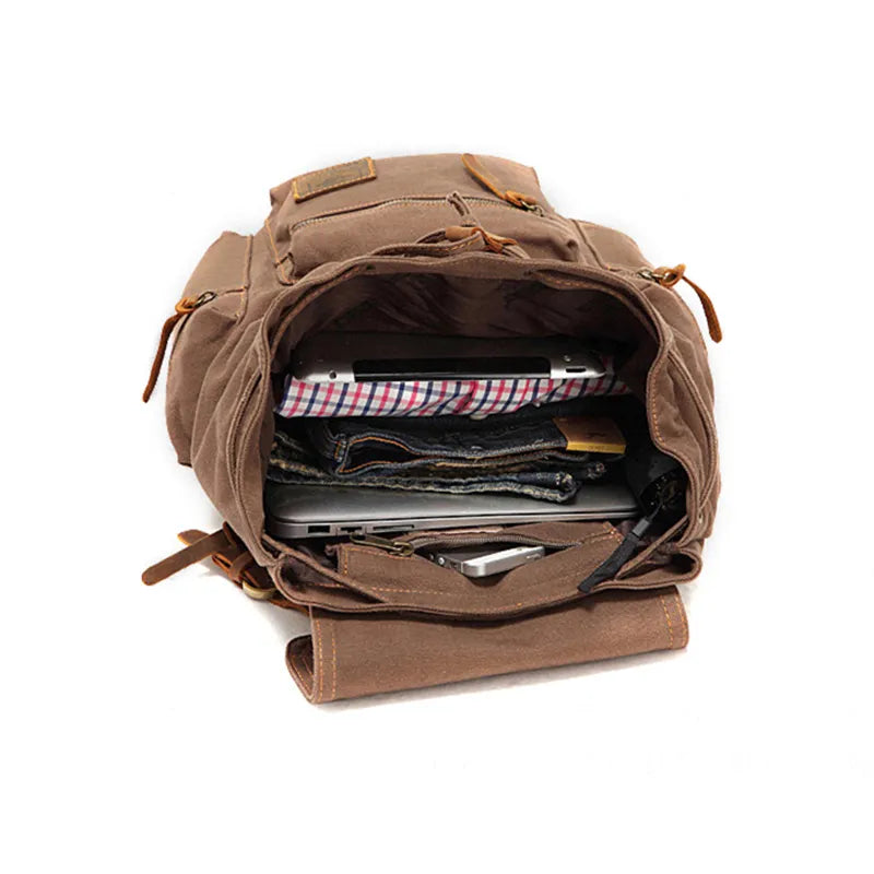 Mochila Masculina de Lona Vintage - Koopora