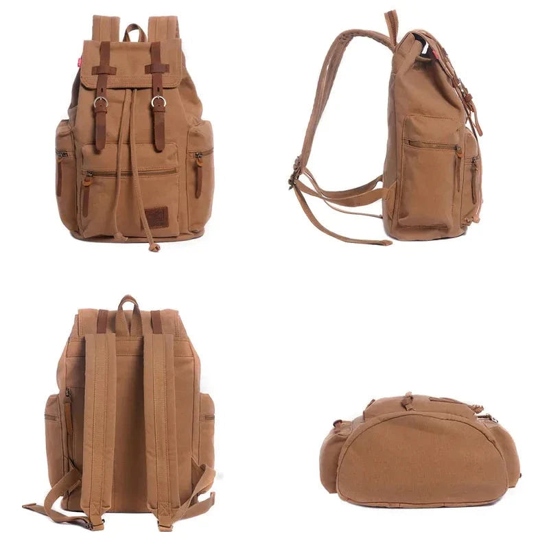 Mochila Masculina de Lona Vintage - Koopora
