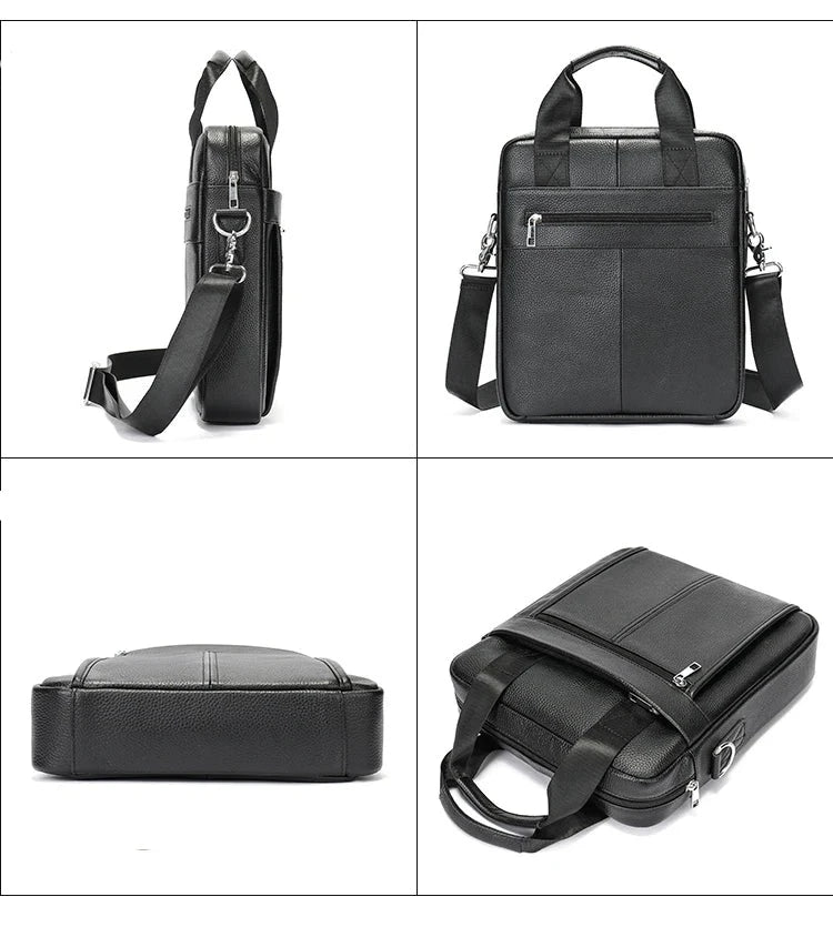 Bolsa de Ombro de Couro Genuíno Westal para Homens com Estilo