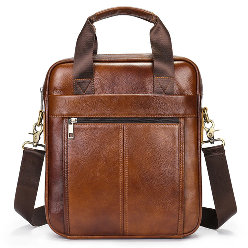 Bolsa de Ombro de Couro Genuíno Westal para Homens com Estilo