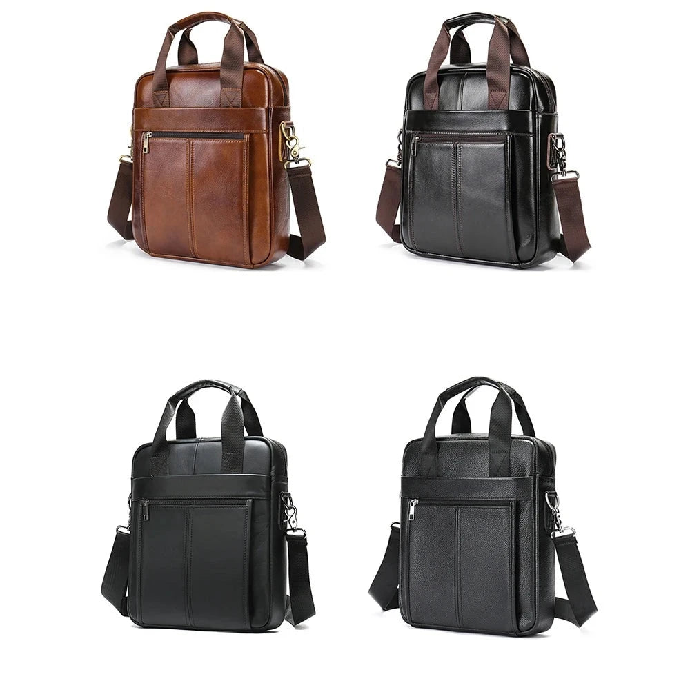 Bolsa de Ombro de Couro Genuíno Westal para Homens com Estilo