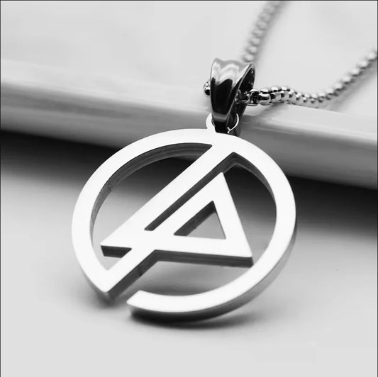 Colar Geométrico de Aço Inoxidável Hip Hop
