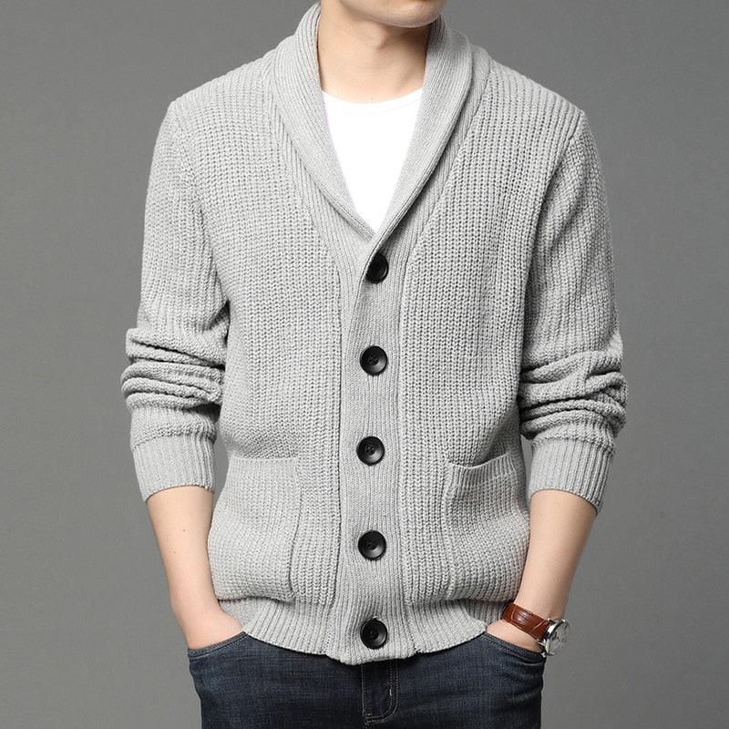 Cardigan Masculino Feito de Lã - koopora
