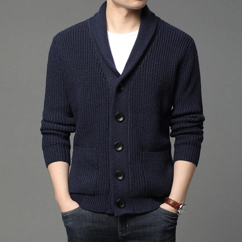 Cardigan Masculino Feito de Lã - koopora