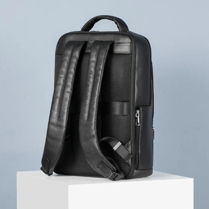 Mochila Masculina Preta em Couro - Koopora