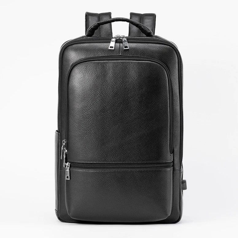 Mochila Masculina Preta em Couro - Koopora