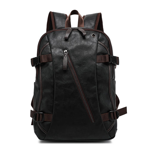 Mochila Masculina Estilo Escolar de Couro Fashion - Koopora