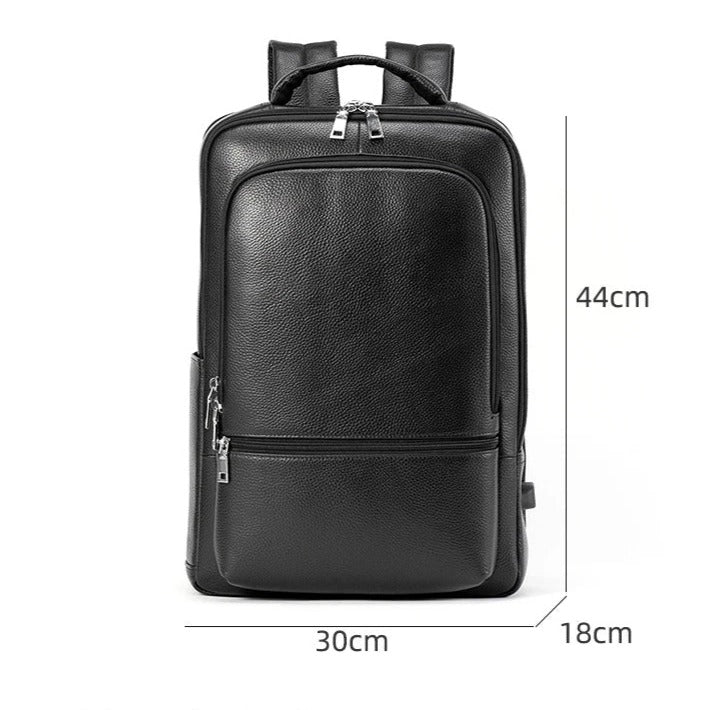 Mochila Masculina Preta em Couro - Koopora