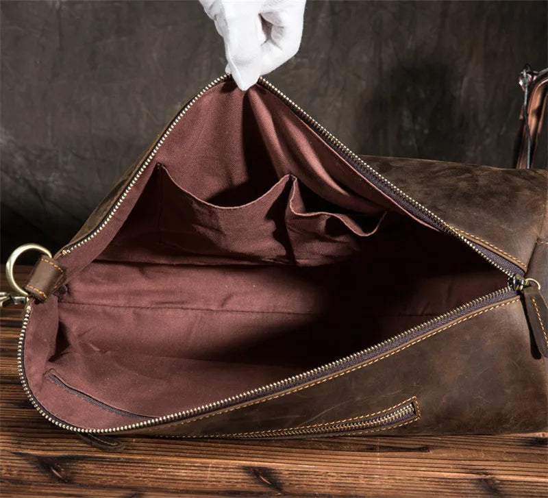 Bolsa Masculina Sling de Couro Genuíno - Koopora