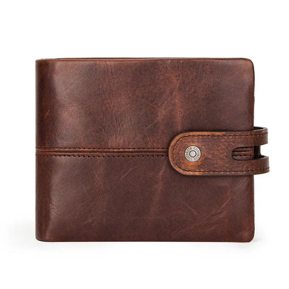 Carteira Masculina Casual em Couro MARROM - Koopora