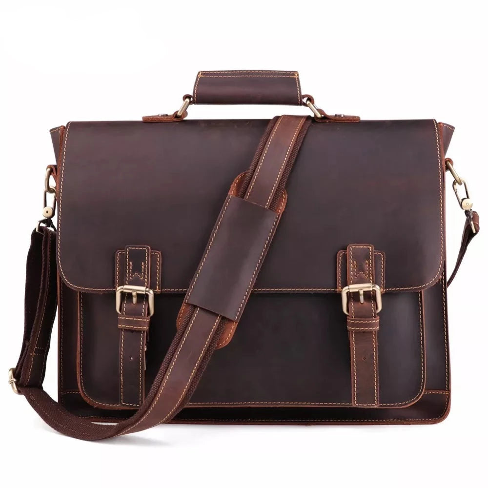 Bolsa de Couro Vintage para Homens - koopora