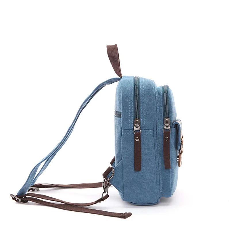 Mochila Mini Vintage em Canvas - Koopora
