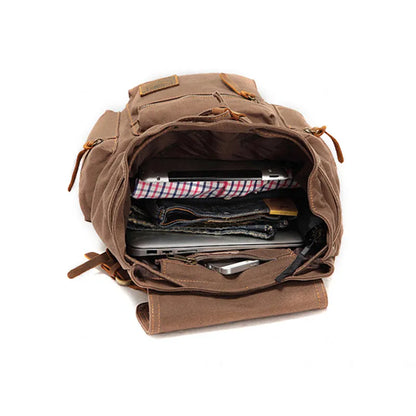 Mochila Masculina de Lona Vintage - Koopora