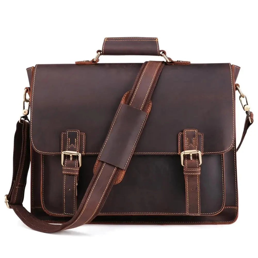 Bolsa de Couro Vintage para Homens - koopora