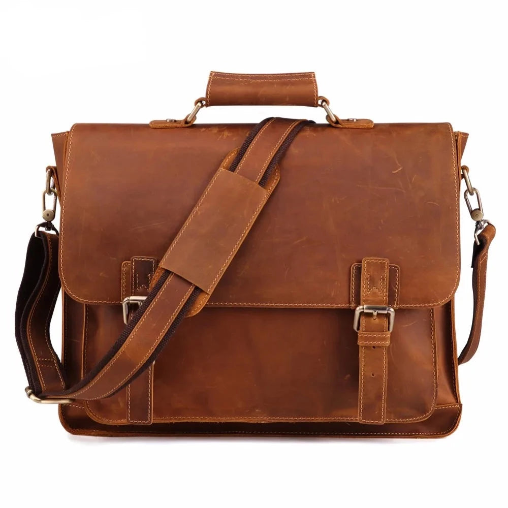 Bolsa de Couro Vintage para Homens - koopora