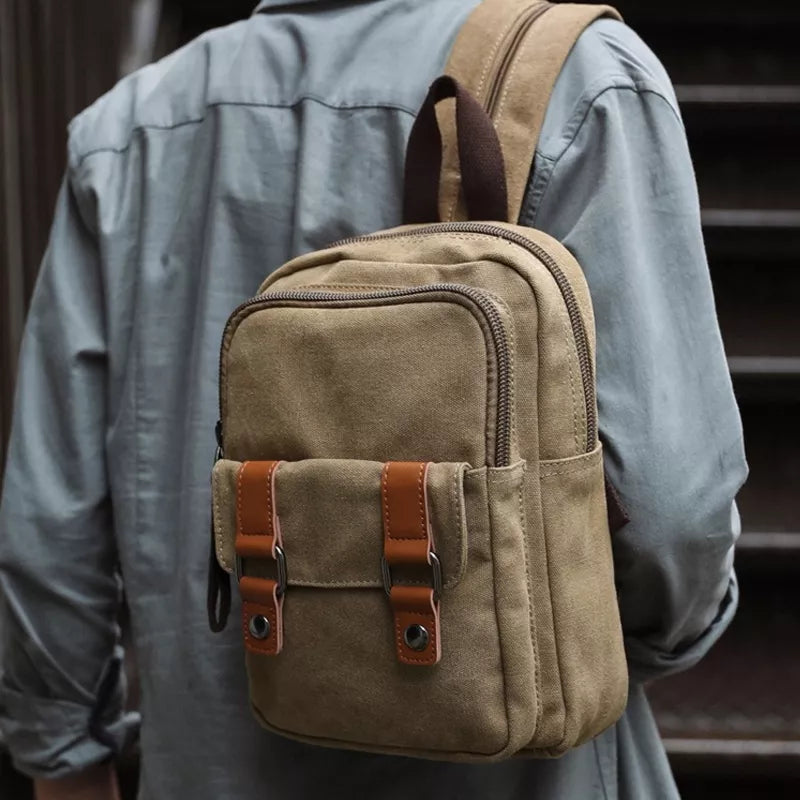 Mochila Mini Vintage em Canvas - Koopora