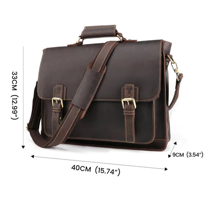 Bolsa de Couro Vintage para Homens - koopora