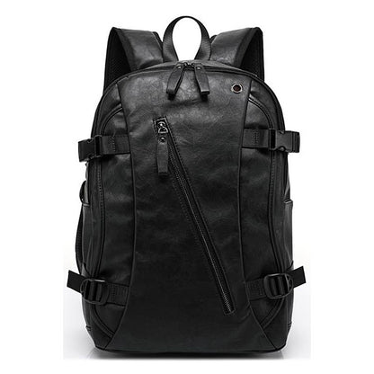 Men's Fashion Leather School Style Backpack