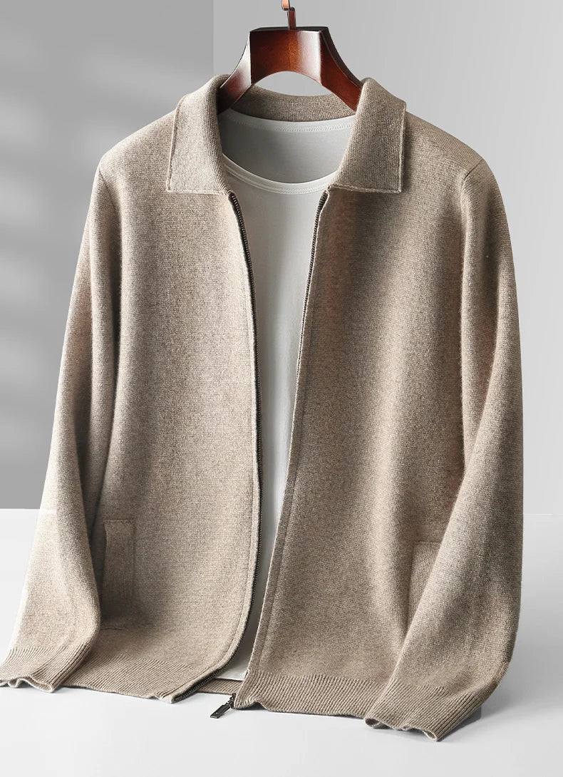 Men's Cardigan in 100% Merino Wool