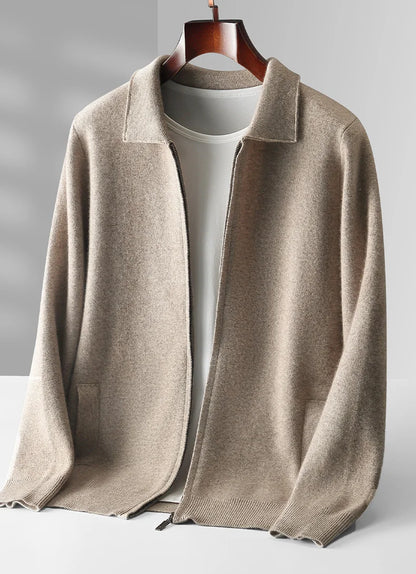 Men's Cardigan in 100% Merino Wool