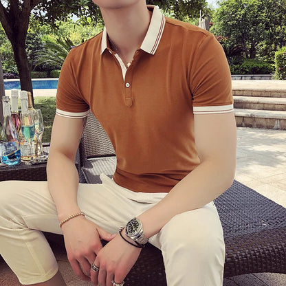 Camisa Polo Masculina de Algodão com Manga Curta - Koopora