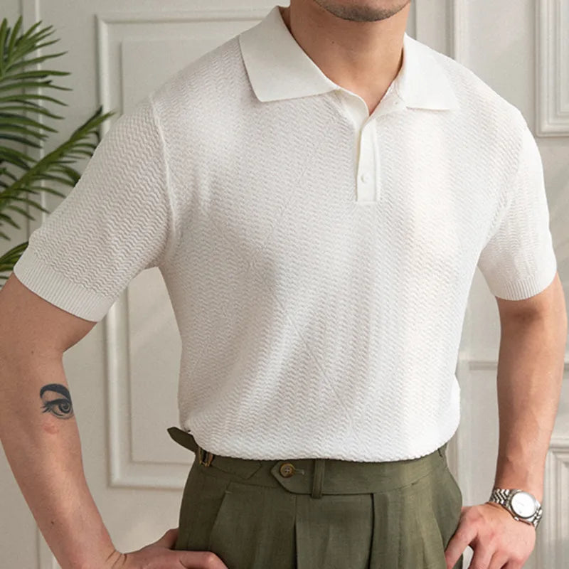 Camisa Polo Masculina Slim Fit Viscose - Koopora