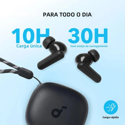 Soundcore by Anker P20i True Wireless Earbuds 10mm Drivers com Big Bass Bluetooth 5.3 30H Longo tempo de reprodução Resistente à água