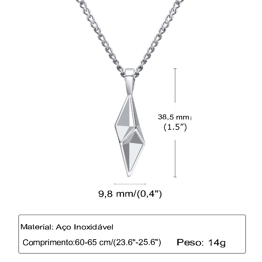 Colar Masculino Vnox-Star de 4 Pontas - Koopora