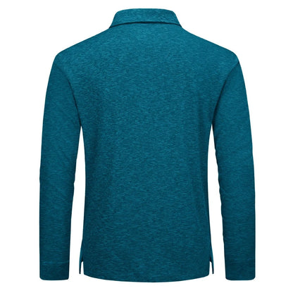 Camiseta masculina de Manga Longa com Gola Dobrável - koopora
