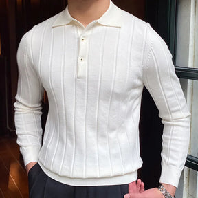 Suéter Masculino de Estilo Britânico Branco - Koopora