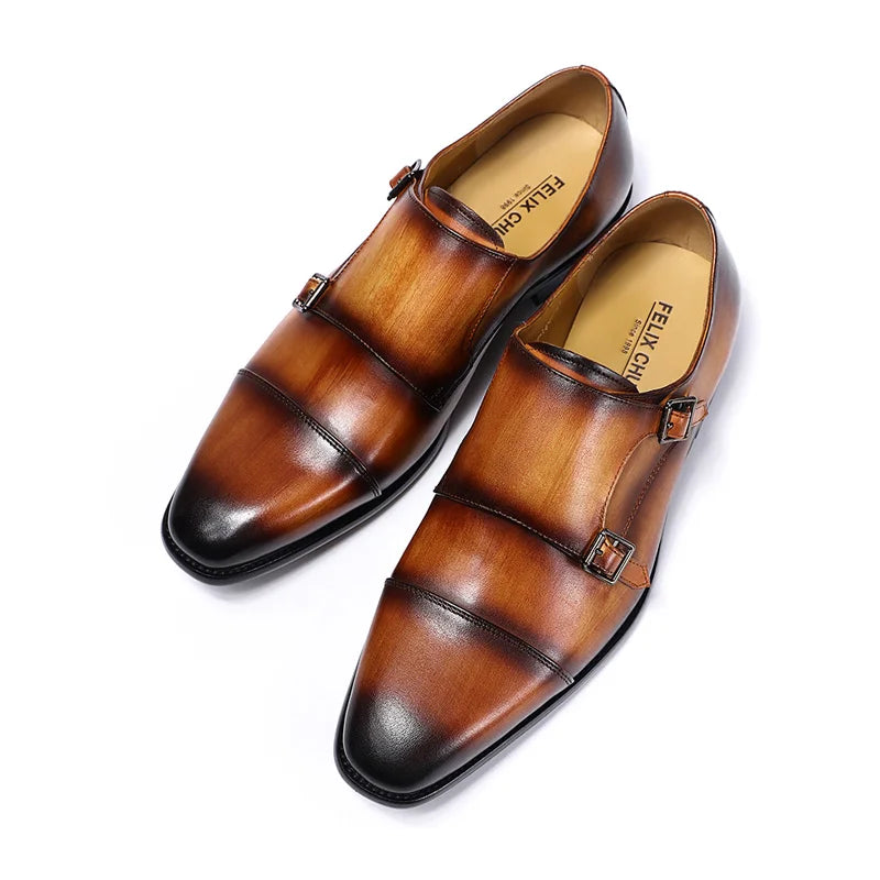 Sapato Social Masculino Monk Strap com Fivela Dupla