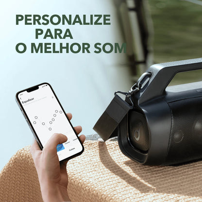 Soundcore by Anker Motion Boom Plus Alto-falante portátil 80W Alto-falante Som estéreo Alto-falantes Bluetooth Caixa de som Alto-falante Bluetooth