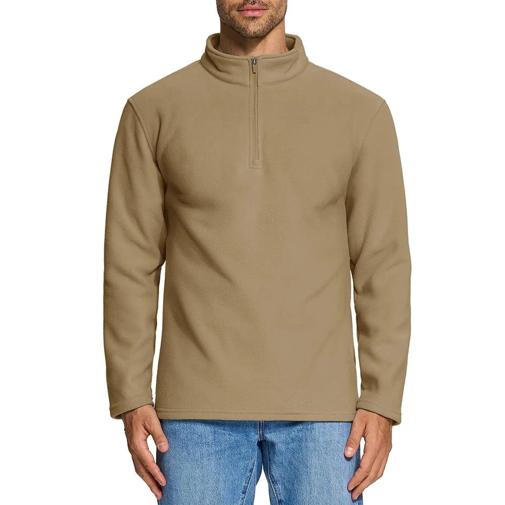 Suéter Casual com Gola Alta e Fleece - Koopora