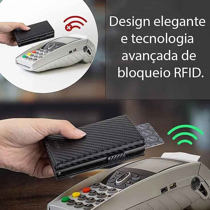 Carteira Masculina Bifold com RFID Block - Koopora