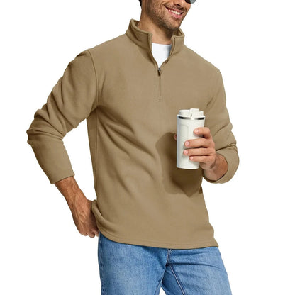 Suéter Casual com Gola Alta e Fleece - Koopora