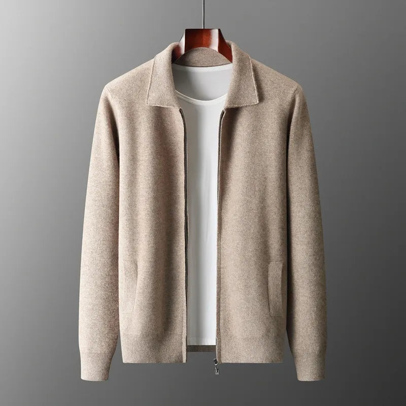 Men's Cardigan in 100% Merino Wool