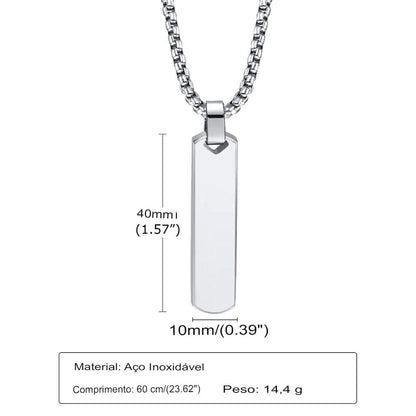 Corrente Masculina de Barra Vertical - koopora