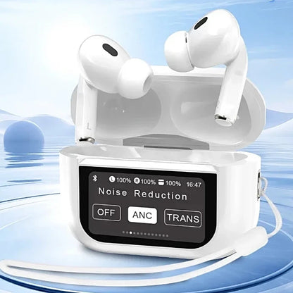 ettow-Touch Screen Bluetooth Headset, TWS Headset, Tela V5.4, LCD, Impermeável, Redução de Ruído
