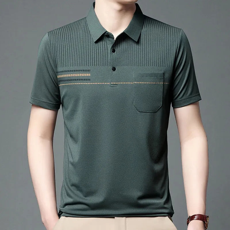 Camisa Polo Casual Cor Sólida - Koopora