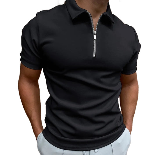 Polo Masculina Casual Poliéster