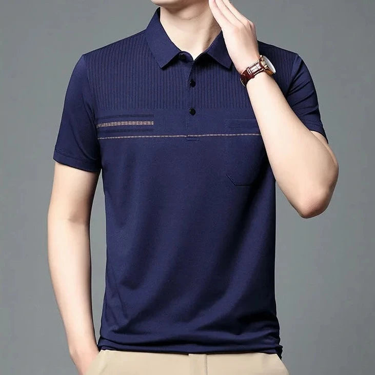 Camisa Polo Casual Cor Sólida - Koopora