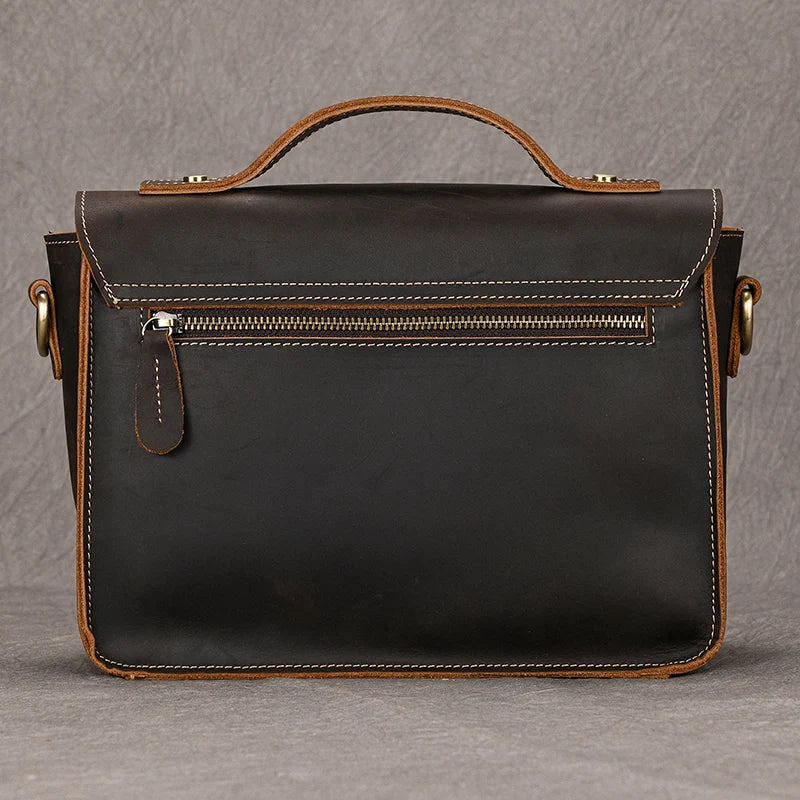 Bolsa de Ombro Masculina em Couro Vintage - Koopora