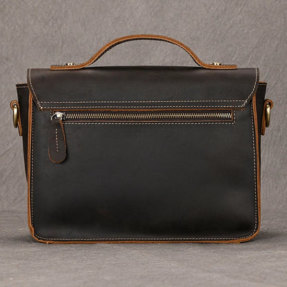 Bolsa de Ombro Masculina em Couro Vintage - Koopora
