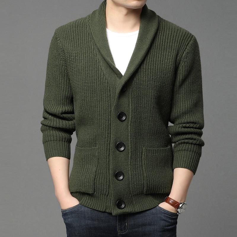 Cardigan Masculino Feito de Lã - koopora