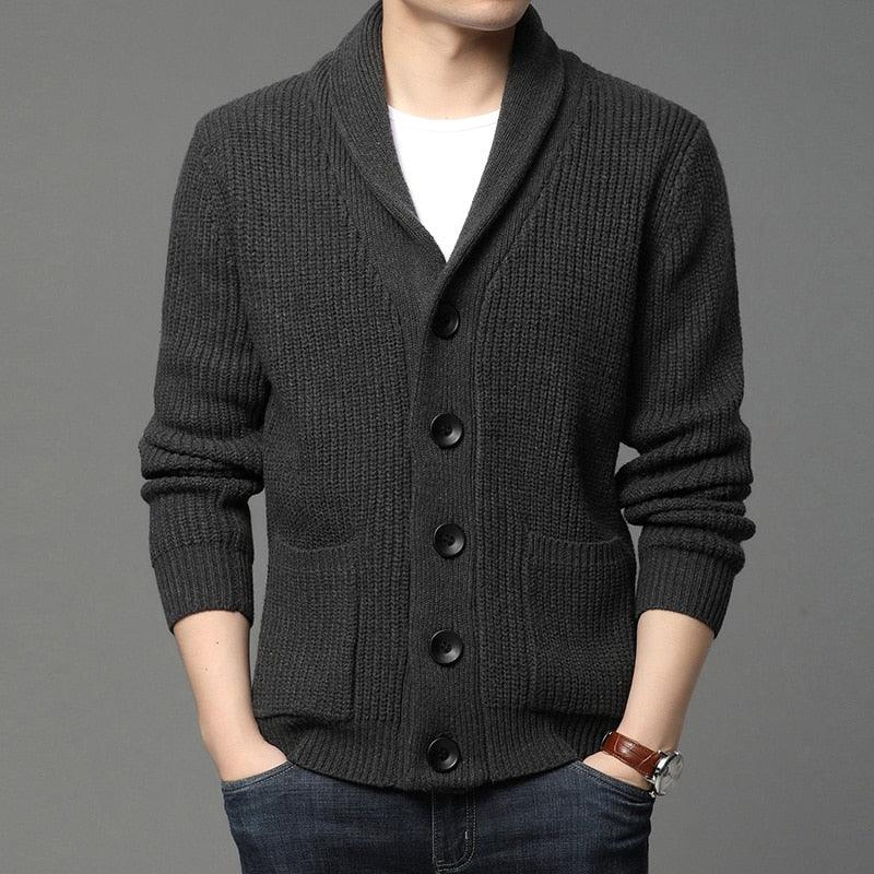 Cardigan Masculino Feito de Lã - koopora