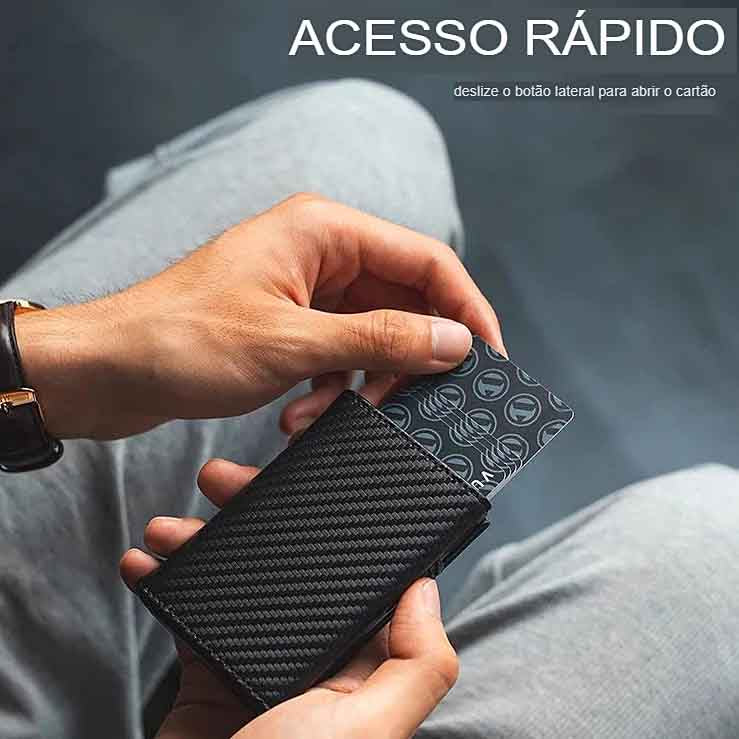 Carteira Masculina Bifold com RFID Block - Koopora