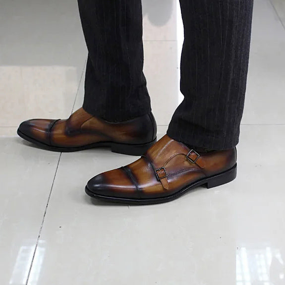 Sapato Social Masculino Monk Strap com Fivela Dupla