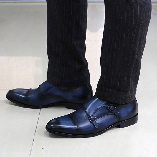 Sapato Social Masculino Monk Strap com Fivela Dupla