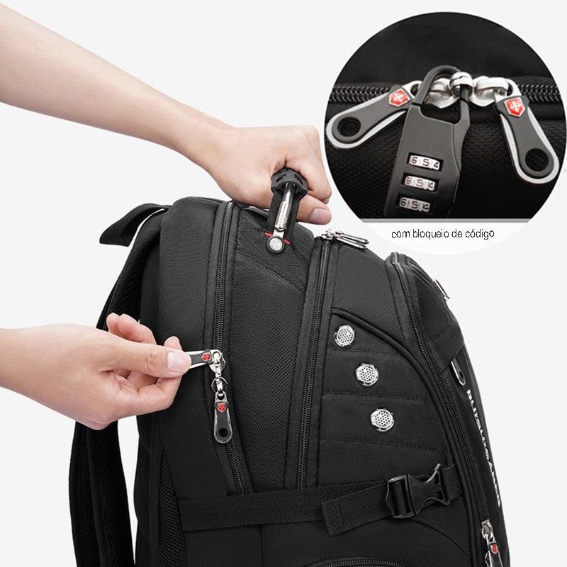 Mochila Masculina para Laptop de 17 Polegadas à Prova D'água - koopora